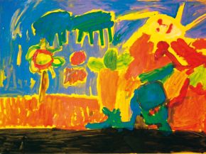 Вика Самойлова, "Лето", 2010 год, гуашь, 640х500 Лето